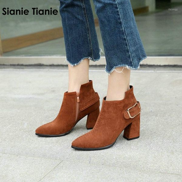 sianie tianie 2020 new plain black zipper buckle ankle boots woman fashion classic women boots winter block high heel shoes pump1
sianie tianie 2020 new plain black zipper buckle ankle boots woman fashion classic women boots winter block high heel shoes pump1
