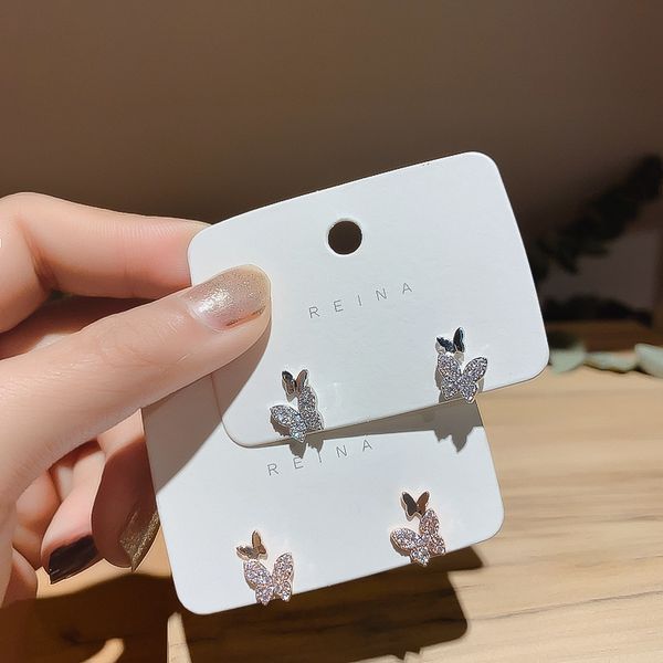 npkds sweet double butterfly zircon stud earrings for women girls trend creative party gifts jewelry, Golden
npkds sweet double butterfly zircon stud earrings for women girls trend creative party gifts jewelry, Golden