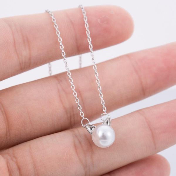 pendant necklaces smjel fashion cute cat simulated pearl & pendants for women animal kitten necklace jewelry collares femme bijoux, Silver
pendant necklaces smjel fashion cute cat simulated pearl & pendants for women animal kitten necklace jewelry collares femme bijoux, Silver