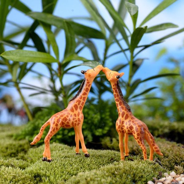 decorative objects & figurines 1/2pcsportal miniature giraffe deer lovely animals for garden home decoration little mini toys diy accessorie 
decorative objects & figurines 1/2pcsportal miniature giraffe deer lovely animals for garden home decoration little mini toys diy accessorie