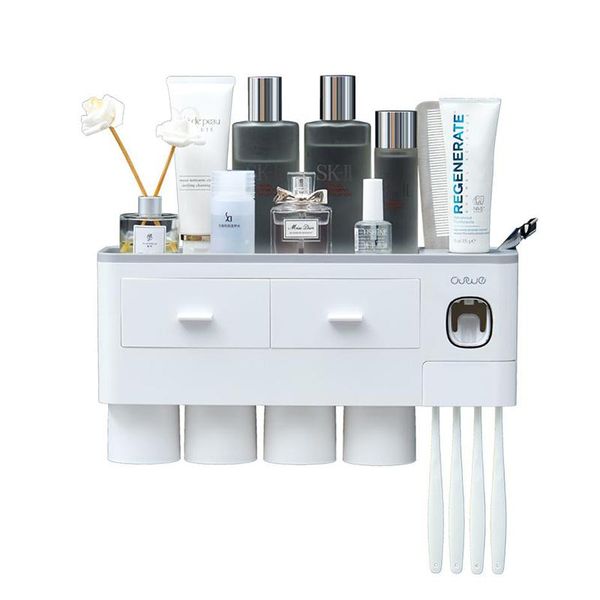 bath accessory set toothbrush holder wall mount magnetic adsorption inverted toothpaste dispenser makeup storage rack for bathroom accessori
bath accessory set toothbrush holder wall mount magnetic adsorption inverted toothpaste dispenser makeup storage rack for bathroom accessori