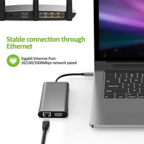 2020 new twelve-in-one type-c docking station, dual hdmi vga on-screen display docking station, usb-c hub
2020 new twelve-in-one type-c docking station, dual hdmi vga on-screen display docking station, usb-c hub