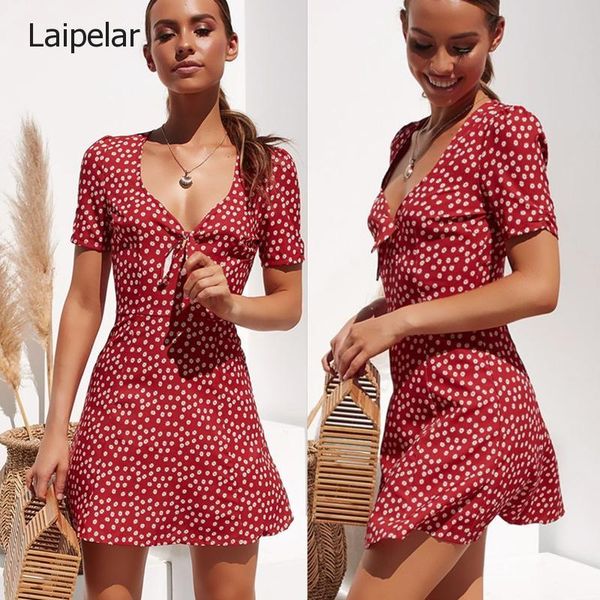 fashion women short sleeve wrap boho floral mini dress ladies summer holiday party sundress female dress y0118, Black;gray
fashion women short sleeve wrap boho floral mini dress ladies summer holiday party sundress female dress y0118, Black;gray