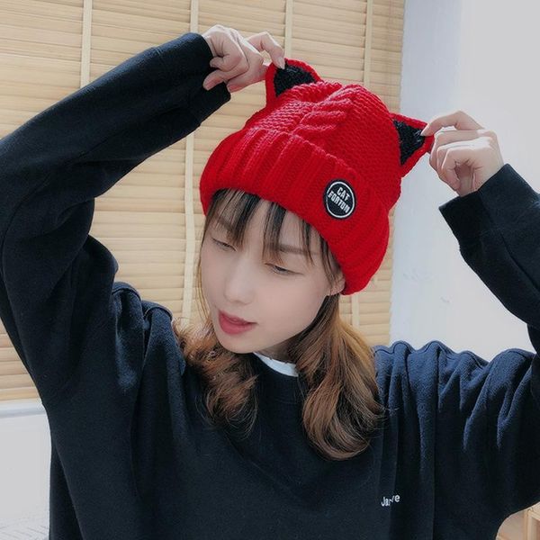 beanie/skull caps winter hats for women cat ears knitted hat autumn and fashion korean outdoor warm wool student cute pullover, Blue;gray
beanie/skull caps winter hats for women cat ears knitted hat autumn and fashion korean outdoor warm wool student cute pullover, Blue;gray