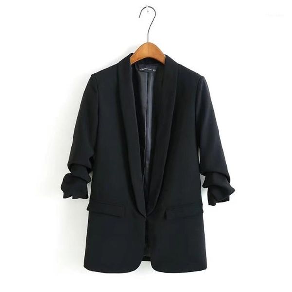 women's suits & blazers women casual coats wrinkled sleeves double pockets suit jackets solid office lady loose female ropa outerwear1, White;black
women's suits & blazers women casual coats wrinkled sleeves double pockets suit jackets solid office lady loose female ropa outerwear1, White;black