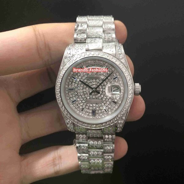 men's ice diamond wristwatch silver stainless steel watch diamond bezel diamond strap watch automatic mechanical sports watc, Slivery;brown
men's ice diamond wristwatch silver stainless steel watch diamond bezel diamond strap watch automatic mechanical sports watc, Slivery;brown