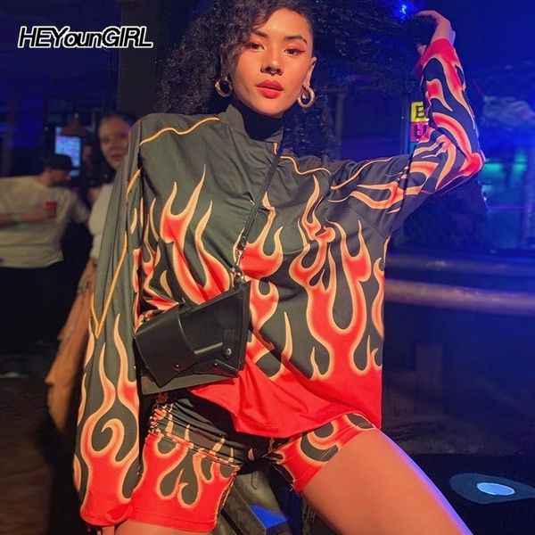 heyoungirl fire flame print harajuku crewneck sweatshirt woman casual long sleeve pullovers streetwear oversize hoodies women y200915, Black
heyoungirl fire flame print harajuku crewneck sweatshirt woman casual long sleeve pullovers streetwear oversize hoodies women y200915, Black
