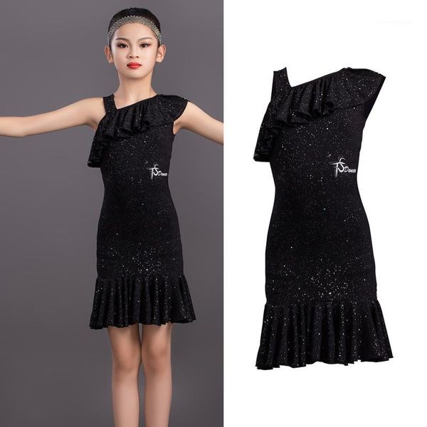 stage wear girls latin dance competition dress children black shiny practice dancewear salsa tango modern cha sl39451, Black;red
stage wear girls latin dance competition dress children black shiny practice dancewear salsa tango modern cha sl39451, Black;red