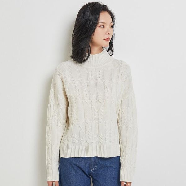 women's sweaters jinju autumn/winter 2021 sweater pure color twist blouse all-match 100% wool fashion warmth, White;black
women's sweaters jinju autumn/winter 2021 sweater pure color twist blouse all-match 100% wool fashion warmth, White;black