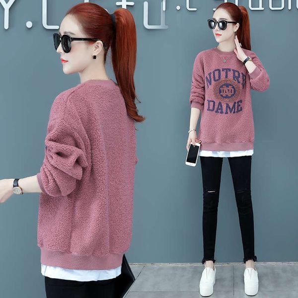 autumn and winter lambs wool short loose crew neck sweater women's clothing 2020 new foreign style aging plus cashmere thickened top, Black
autumn and winter lambs wool short loose crew neck sweater women's clothing 2020 new foreign style aging plus cashmere thickened top, Black