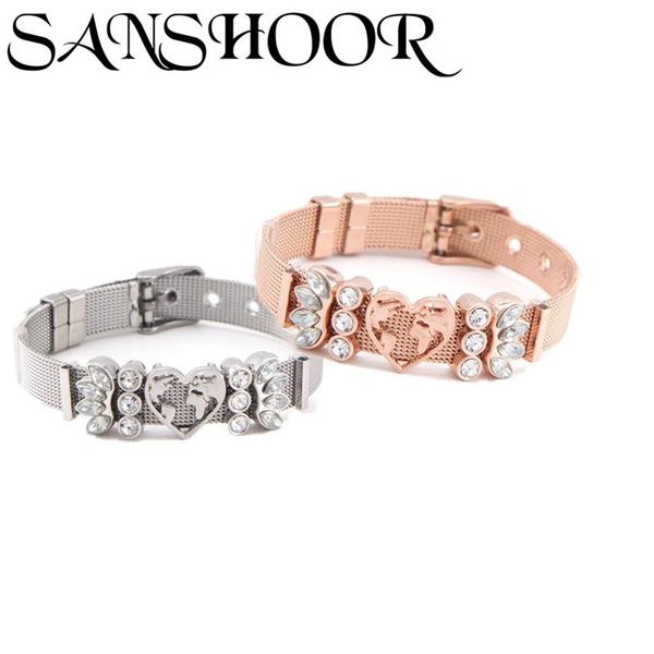 charm bracelets drop sanshoor jewelry crystal the world of map slide charms fit 10mm stainless steel mesh bracelet set as fashion gift, Golden;silver
charm bracelets drop sanshoor jewelry crystal the world of map slide charms fit 10mm stainless steel mesh bracelet set as fashion gift, Golden;silver