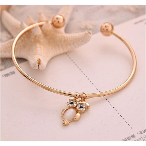 cute cat's eye shredded crystal owl opened bracelet bangle gold and silver plated owl bangle whol sqcszd new_dhbest, Black
cute cat's eye shredded crystal owl opened bracelet bangle gold and silver plated owl bangle whol sqcszd new_dhbest, Black