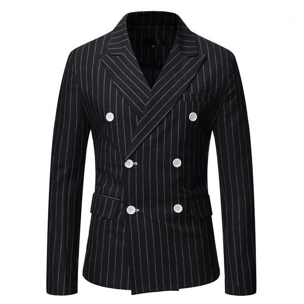 black striped men blazer fashion double breasted mens suit jacket coats casual business tuexdo costume homme casaco masculino1, White;black
black striped men blazer fashion double breasted mens suit jacket coats casual business tuexdo costume homme casaco masculino1, White;black