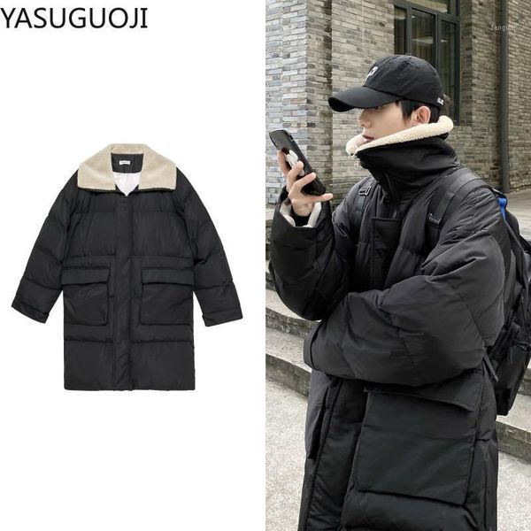 yasuguoji winter long jacket men fashion pink fleece cotton padded jacket men thick warm parka male coats streetwear windbreaker1, Black
yasuguoji winter long jacket men fashion pink fleece cotton padded jacket men thick warm parka male coats streetwear windbreaker1, Black
