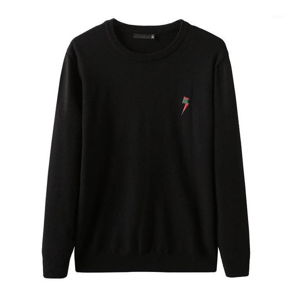 new 2019 men luxury embroidered thunderbolt young knit casual sweaters pullovers asian plug size #ab761, White;black
new 2019 men luxury embroidered thunderbolt young knit casual sweaters pullovers asian plug size #ab761, White;black
