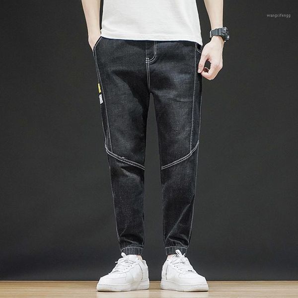 summer men's jeans fashion beam feet men jeans denim jogger design hip hop joggers for men fit denim pants mens elastic waist ha1, Blue
summer men's jeans fashion beam feet men jeans denim jogger design hip hop joggers for men fit denim pants mens elastic waist ha1, Blue