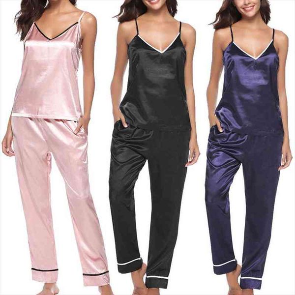 2pcs women silk pajamas set ladies satin pajamas set sleepwear v-neck vest and long pants casual loungewear homewear s-xl, Black;red
2pcs women silk pajamas set ladies satin pajamas set sleepwear v-neck vest and long pants casual loungewear homewear s-xl, Black;red