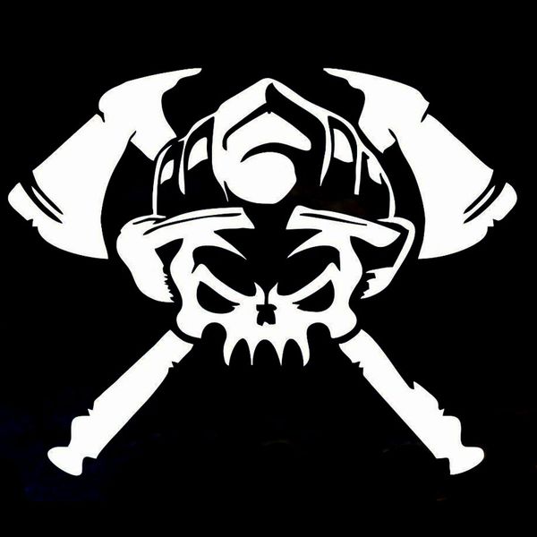 15.3x12.2cm fire fighter skull vinyl decal car sticker helmet axe funny car-styling black/silver s8-1335
15.3x12.2cm fire fighter skull vinyl decal car sticker helmet axe funny car-styling black/silver s8-1335
