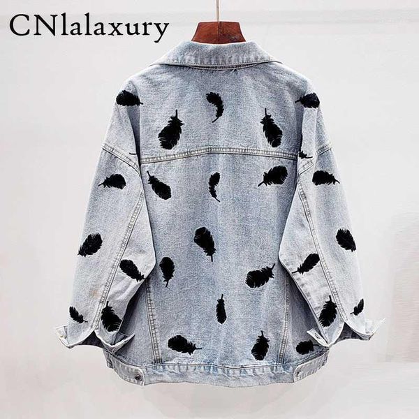 embroidered feathers denim jacket women 2020 spring bomber jacket coat female chic women outwear veste femme ropa de mujer1, Black;brown
embroidered feathers denim jacket women 2020 spring bomber jacket coat female chic women outwear veste femme ropa de mujer1, Black;brown