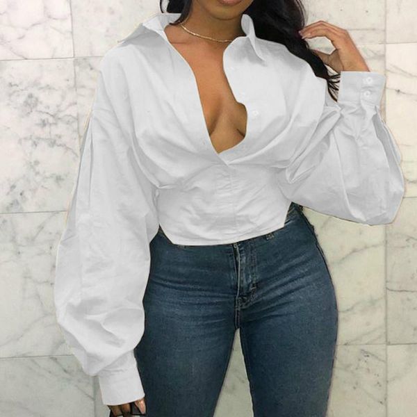 women's blouses & shirts plus size fashion women autumn clothes street style long lantern sleeve lapel collar buttons shirt office lad, White
women's blouses & shirts plus size fashion women autumn clothes street style long lantern sleeve lapel collar buttons shirt office lad, White