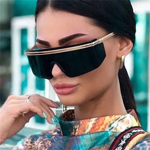 sunglasses winter oversized goggles one-piece rimless shield womens vintage black shades large clear lens mens sun glasses 2021, White;black
sunglasses winter oversized goggles one-piece rimless shield womens vintage black shades large clear lens mens sun glasses 2021, White;black