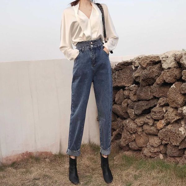 women's jeans 2021 autumn winter mon femme high waist vintage pocket washed denim ladies korean black womens denim1, Blue
women's jeans 2021 autumn winter mon femme high waist vintage pocket washed denim ladies korean black womens denim1, Blue