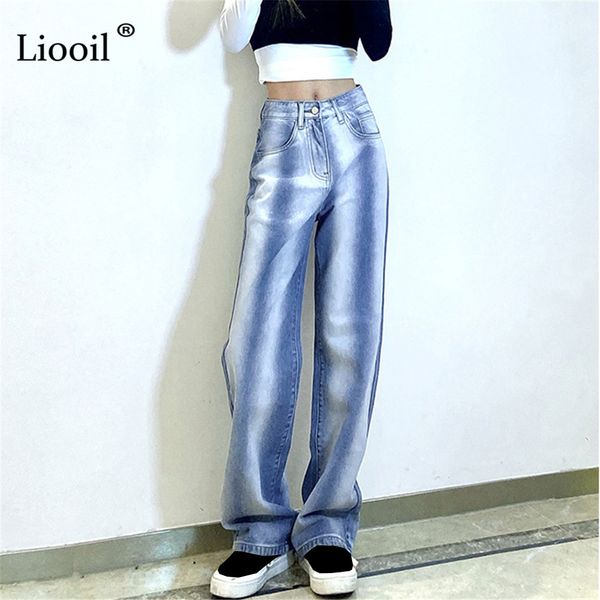 liooil color block blue loose straight leg jeans woman high waist 2021 streetwear wash distressed trousers long denim pants y1214
liooil color block blue loose straight leg jeans woman high waist 2021 streetwear wash distressed trousers long denim pants y1214
