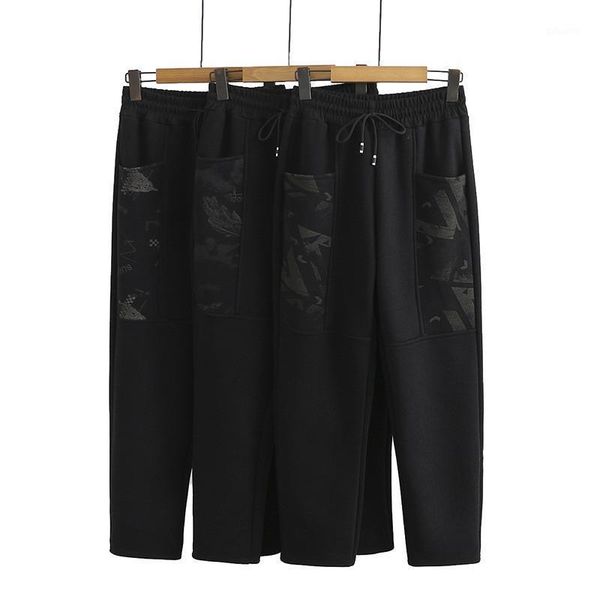 plus size autumn winter women plus velvet thicken woolen cloth casual trousers elastic waist loose print straight pants kw10071, Black;white
plus size autumn winter women plus velvet thicken woolen cloth casual trousers elastic waist loose print straight pants kw10071, Black;white