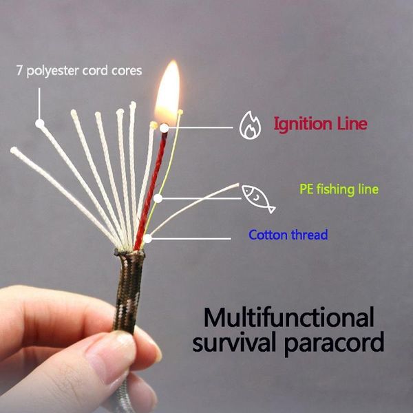 camping multifunctional survival 550 paracord rope type 10 stand cores 4mm cord with lgnition line fishing line strand climbing
camping multifunctional survival 550 paracord rope type 10 stand cores 4mm cord with lgnition line fishing line strand climbing