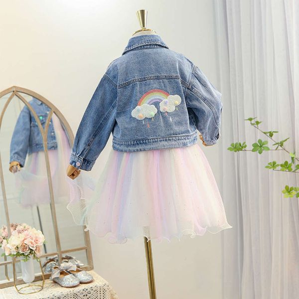 new girls' spring wtern sle suit, 2021 drs, denim coat, fashionable children's two piece suit vbrc, Red;yellow
new girls' spring wtern sle suit, 2021 drs, denim coat, fashionable children's two piece suit vbrc, Red;yellow