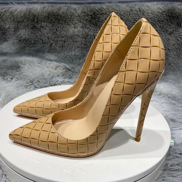 fashion women lady khaki lattice patent leather poined toes high heels shoes wedding pumps shoes 12cm 10cm 8cm, Black
fashion women lady khaki lattice patent leather poined toes high heels shoes wedding pumps shoes 12cm 10cm 8cm, Black