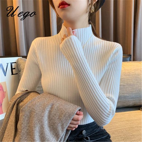 uego mock neck striped knitted sweater slim women autumn winter pullover sweater basic shirt lady casual knitwear, White;black
uego mock neck striped knitted sweater slim women autumn winter pullover sweater basic shirt lady casual knitwear, White;black