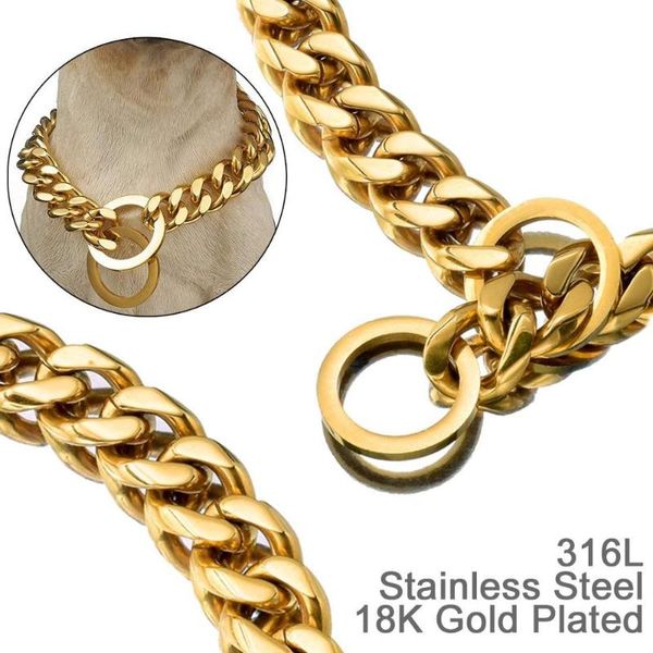 chokers durable stainless steel dog p chock metal chain training pet collar for all dogs 12"-30", Golden;silver
chokers durable stainless steel dog p chock metal chain training pet collar for all dogs 12"-30", Golden;silver