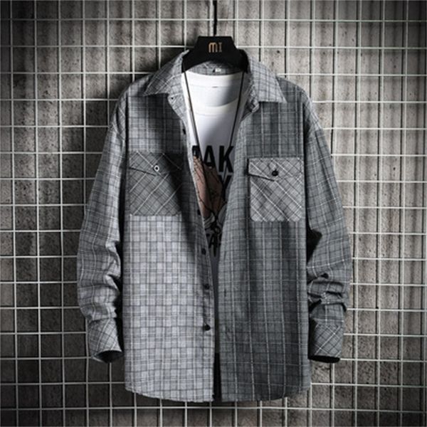 2021 brand spring autumn long sleeves new flannel collar korea style shirt for men's plaid harajuku clothing myj5, White;black
2021 brand spring autumn long sleeves new flannel collar korea style shirt for men's plaid harajuku clothing myj5, White;black
