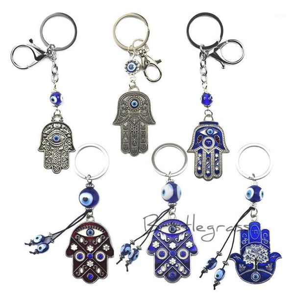bristlegrass turkish blue evil eye hamsa hand keychain key chain ring holder amulet lucky charm blessing pendant protection gift1, Silver
bristlegrass turkish blue evil eye hamsa hand keychain key chain ring holder amulet lucky charm blessing pendant protection gift1, Silver