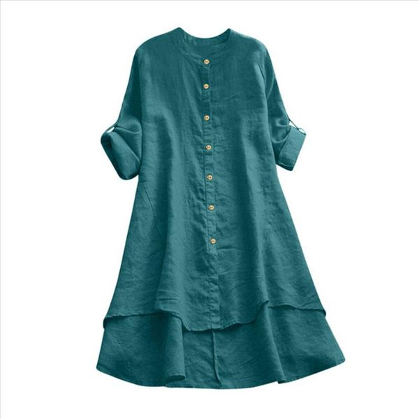 women vintage cotton linen spring plus size solid plain blouse long sleeve long shirts casual tunic button clothing blusas, White
women vintage cotton linen spring plus size solid plain blouse long sleeve long shirts casual tunic button clothing blusas, White