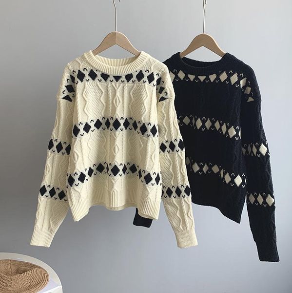 2020 women autumn o-neck christmas sweater long sleeve women warm sweater winter casual pullovers pull femme, White;black
2020 women autumn o-neck christmas sweater long sleeve women warm sweater winter casual pullovers pull femme, White;black