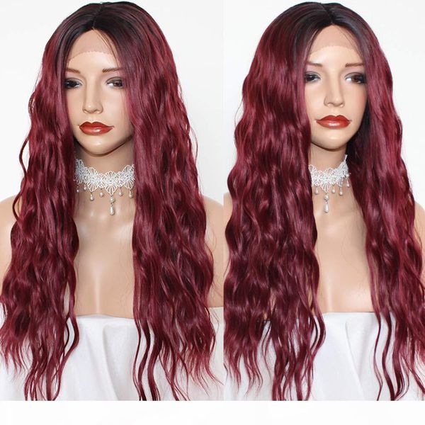 black roots onbre burgundy loose wave hair lace wigs heat resistant glueless natural wavy synthetic lace front wigs for women
black roots onbre burgundy loose wave hair lace wigs heat resistant glueless natural wavy synthetic lace front wigs for women
