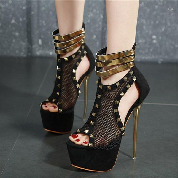 dress shoes 2021 summer women 17cm high heels mesh luxury metal sandals fetish striptease prom pumps 6cm platform open toe party shoes1, Black
dress shoes 2021 summer women 17cm high heels mesh luxury metal sandals fetish striptease prom pumps 6cm platform open toe party shoes1, Black