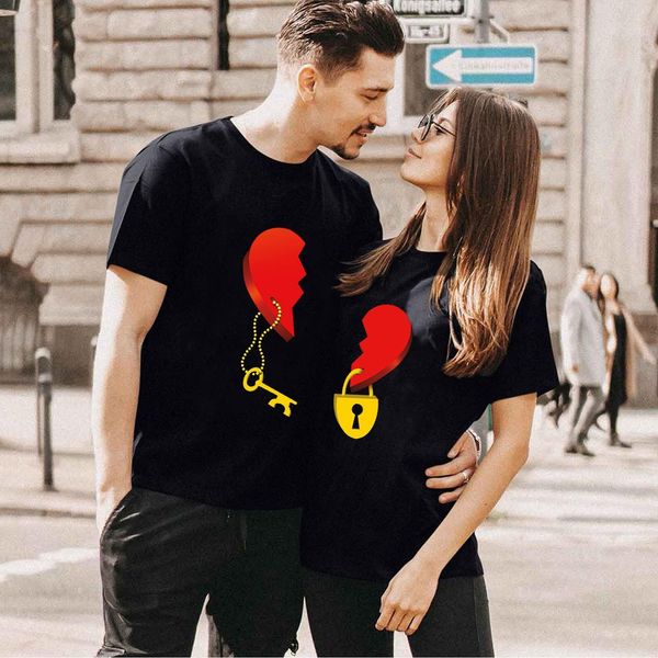 couple tshirt men and women lovers key print short sleeve sweet graphic tees casual streetwear 2021 valentine's clothes, White
couple tshirt men and women lovers key print short sleeve sweet graphic tees casual streetwear 2021 valentine's clothes, White