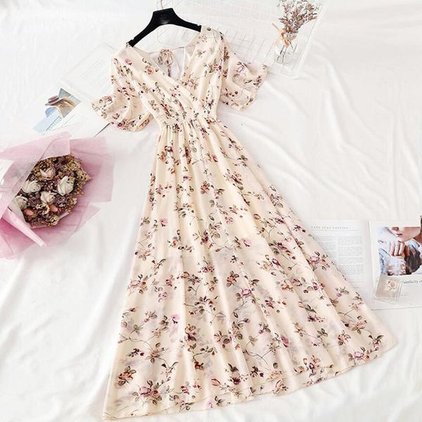 elegant ruffles chiffon women long dress floral print summer v neck backless maxi beach dress short sleeve vestidos, Black;gray
elegant ruffles chiffon women long dress floral print summer v neck backless maxi beach dress short sleeve vestidos, Black;gray