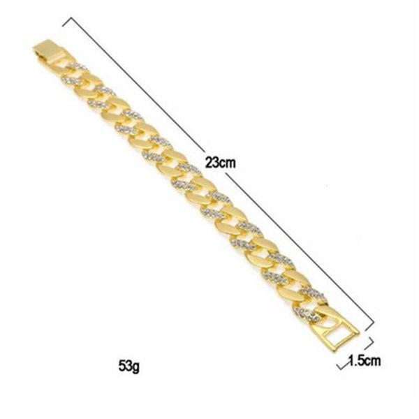 karopel fashion luxury men's hip hop gold color miami cuban link chain full zircon bracelets gift of n jlldof, Black
karopel fashion luxury men's hip hop gold color miami cuban link chain full zircon bracelets gift of n jlldof, Black