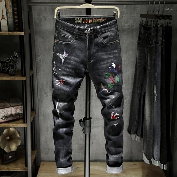 embroidery jeans men stretch straight slim men's jeans classic denim casual long trousers male pencil pants streetwear1, Blue
embroidery jeans men stretch straight slim men's jeans classic denim casual long trousers male pencil pants streetwear1, Blue