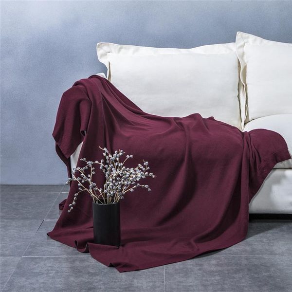 120*210cm wine red leisure travel nap sofa decorative bed end blanket, knitted cotton quilt blankets
120*210cm wine red leisure travel nap sofa decorative bed end blanket, knitted cotton quilt blankets