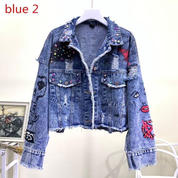 new women's denim jacket coat 2020 spring jean jackets women coats female denim jacket graffiti rivet jacket girl outerwear bluex1016, Black;brown
new women's denim jacket coat 2020 spring jean jackets women coats female denim jacket graffiti rivet jacket girl outerwear bluex1016, Black;brown