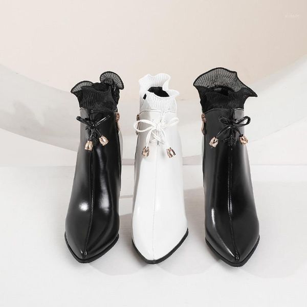 boots yqbtdl fashion plus size female stiletto thin heels patent white black pointed toe ruffles party shoes ankle 431
boots yqbtdl fashion plus size female stiletto thin heels patent white black pointed toe ruffles party shoes ankle 431