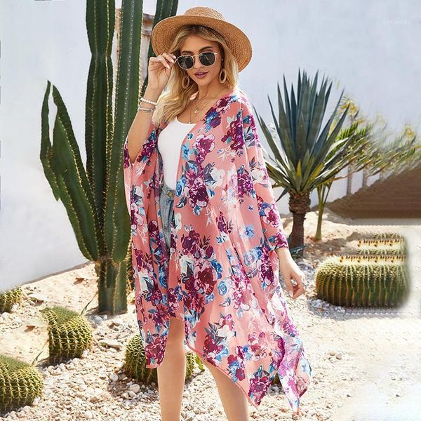 cover-ups women floral loose kimono cardigan open front 3/4 sleeves scarf oversized bohemian 2021 summer holiday bikini cover up beachwear1
cover-ups women floral loose kimono cardigan open front 3/4 sleeves scarf oversized bohemian 2021 summer holiday bikini cover up beachwear1