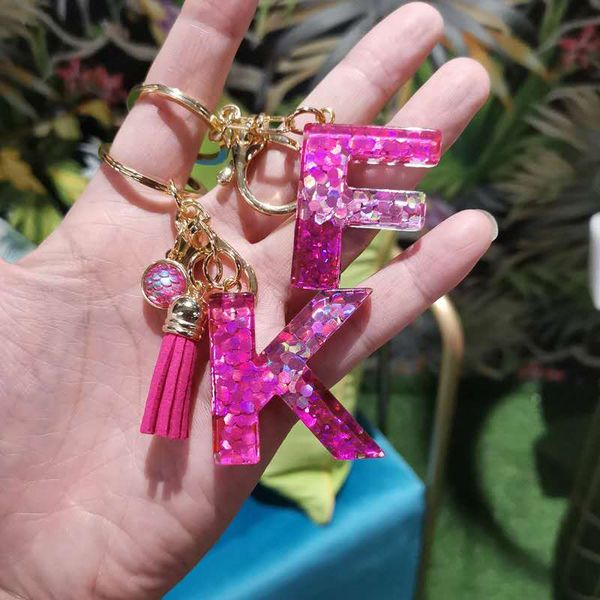 foreign trade letter keychain cross-border creative crystal sequin resin key ring pendant, Silver
foreign trade letter keychain cross-border creative crystal sequin resin key ring pendant, Silver