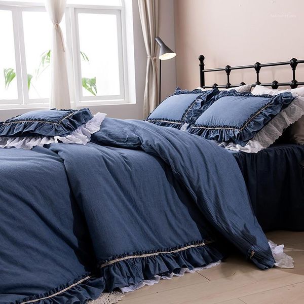 washed cotton embroidery ruffles blue bedsheet bedding set solid color ropa de cama bed sheets and pillowcases duvet cover set1
washed cotton embroidery ruffles blue bedsheet bedding set solid color ropa de cama bed sheets and pillowcases duvet cover set1