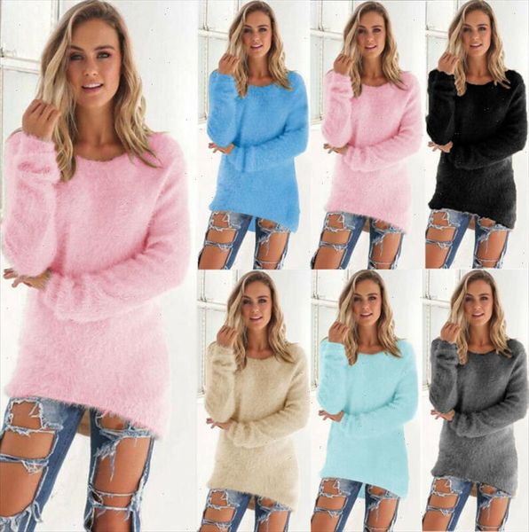 womens t shirt casual womens clothing female solid color long sleeve loose winter warm sweater jumper pullover hot, White
womens t shirt casual womens clothing female solid color long sleeve loose winter warm sweater jumper pullover hot, White